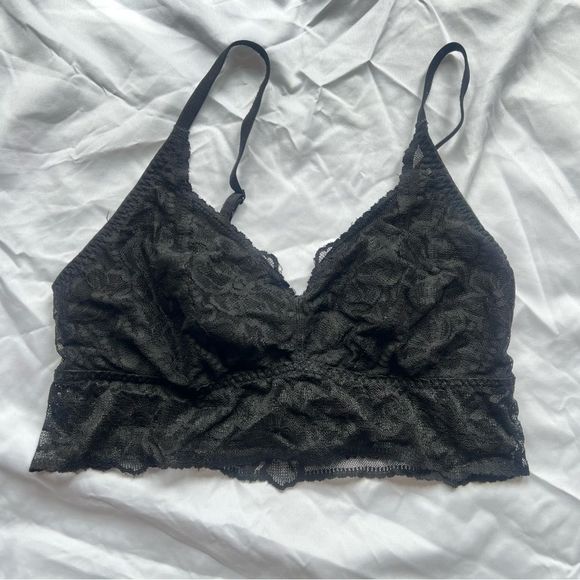 Victoria’s Secret PINK - Black Lace Bralette - Size Medium - Picture 1 of 9